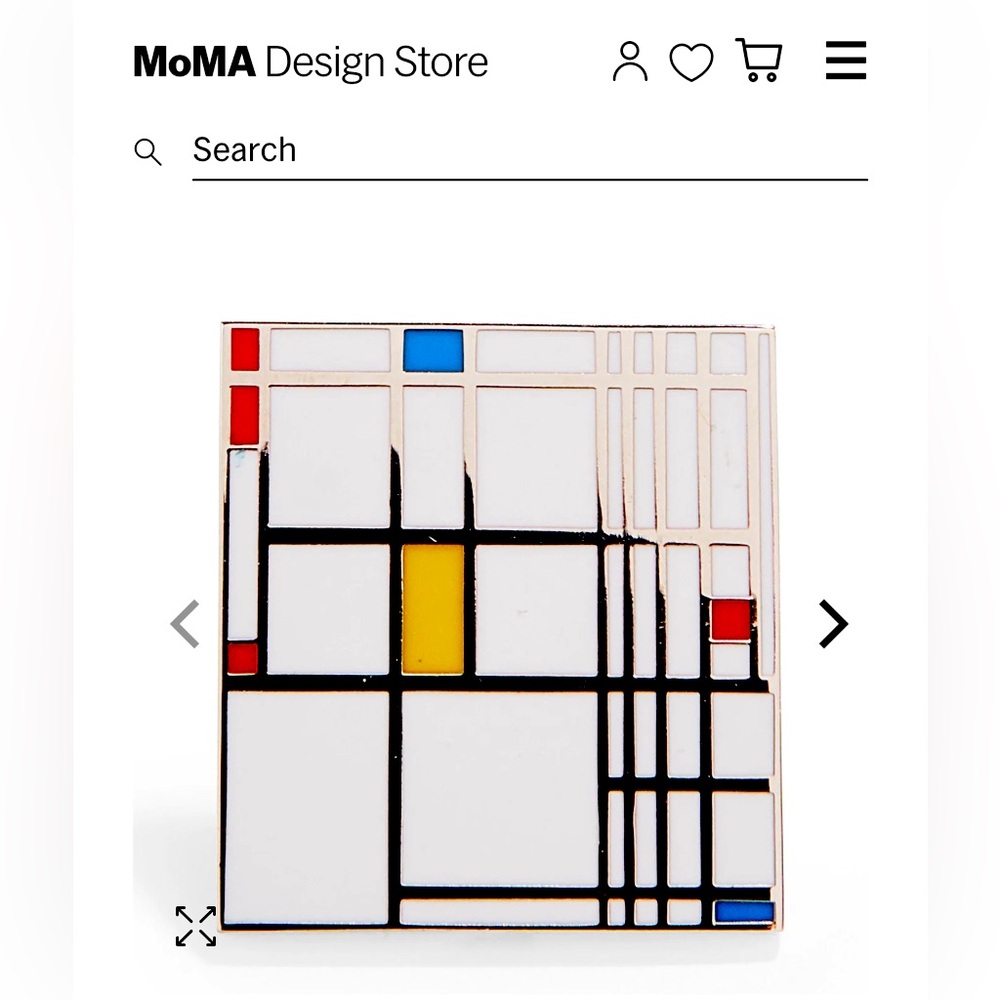 Piet Mondrian MoMA museum pin